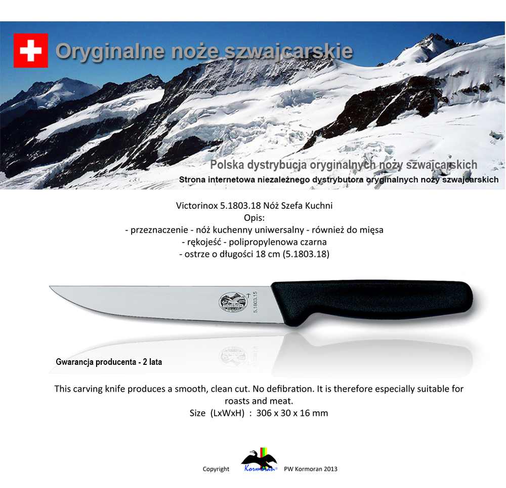 Nóż Victorinox 5.1803.18 Szefa Kuchni